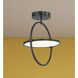 Studio 23 LED 16.5 inch Coal Semi Flush Ceiling Light